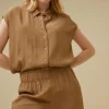 By bar kiek viscose top | khaki* Chemisiers